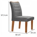 Ver imagem 4 de Mesa de Jantar 8 Lugares Genova com Vidro Cinamomo/Off White/Cinza - Cel Móveis