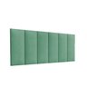Cabeceira Estofada para Cama de Casal King 001 Dobrável Feita em MDF/MDP - D&V Tapeçaria: Verde Ment - 2