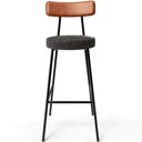 Ver imagem 6 de Kit 04 Banquetas Alta Cozinha Sala Jantar Aço Milão L02 Couríssimo Camel Linho Chumbo - Lyam Decor