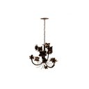 Ver imagem 1 de Lustre para Quarto Infantil Menina Artesanal com 03 Lâmpadas de Rosas - Verniz