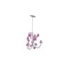 Lustre para Quarto Infantil Menina Artesanal com 03 Lâmpadas de Rosas - Rosa - 1