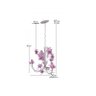Lustre para Quarto Infantil Menina Artesanal com 03 Lâmpadas de Rosas - Rosa - 2