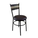 Ver imagem 4 de 2 Cadeiras Pretas para Cozinha Viena Cappuccino Premium Assento Marrom