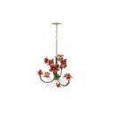 Ver imagem 1 de Lustre para Quarto Infantil Menina Artesanal com 03 Lâmpadas de Rosas - Vermelho Escuro