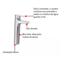 Torneira de Banheiro Misturador Level Deca Cromado 2885.C26 - 3