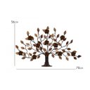 Ver imagem 2 de Árvore de Parede Ferro e Lata Artesanal Rústico com Flores - Verniz