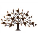 Ver imagem 1 de Árvore de Parede Ferro e Lata Artesanal Rústico com Flores - Verniz