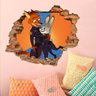 Adesivo de Parede Buraco Falso 3D Infantil Zootopia - P 45x55cm - 1