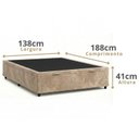 Ver imagem 4 de Base Box com Baú Casal 138x188x41cm Suede Padrão Classic Bege