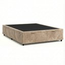 Ver imagem 3 de Base Box com Baú Casal 138x188x41cm Suede Padrão Classic Bege
