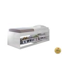 Ver imagem 2 de Cama Solteiro com Sapateira e Nicho para Organização e Armazenamento Prática Vanessa Framar Branca