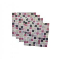 Papel De Parede 4 Und pastilha Auto Adesivo 3d colorido - 1