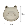 Prato Gato Ceramica Branco Com Dourado Porta Joias 10x10cm - 3