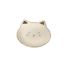 Prato Gato Ceramica Branco Com Dourado Porta Joias 10x10cm - 1
