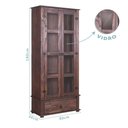 Ver imagem 4 de Cristaleira Antiga Madeira Maciça Rustica Imbuia Shop JM