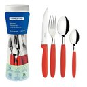 Ver imagem 1 de Faqueiro 24 peças Tramontina Ipanema Vermelho 23399-791