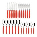 Ver imagem 2 de Faqueiro 24 peças Tramontina Ipanema Vermelho 23399-791