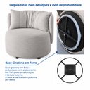 Ver imagem 7 de Poltrona Giratória Estofada Design Orgânico Lizzy Espresso Móveis