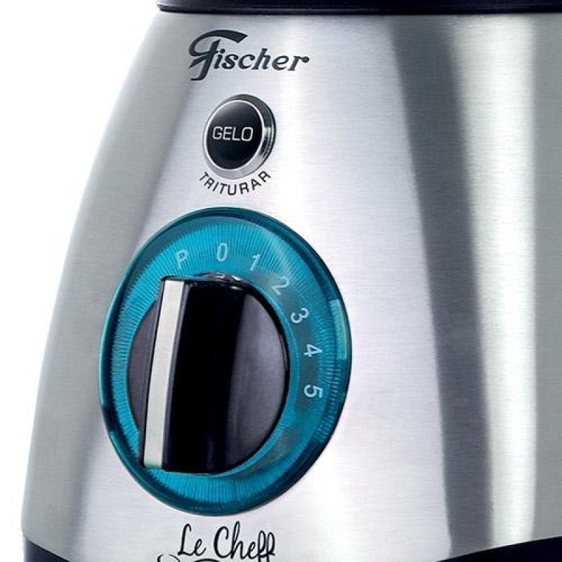 Liquidificador Fischer Le Cheff 5 Velocidades 500W Jarra de Vidro com Mini Processador 13484 Preto - - 6