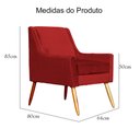 Ver imagem 6 de Poltrona Ariane Luxo Suede Vermelho