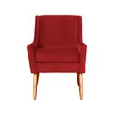 Ver imagem 3 de Poltrona Ariane Luxo Suede Vermelho