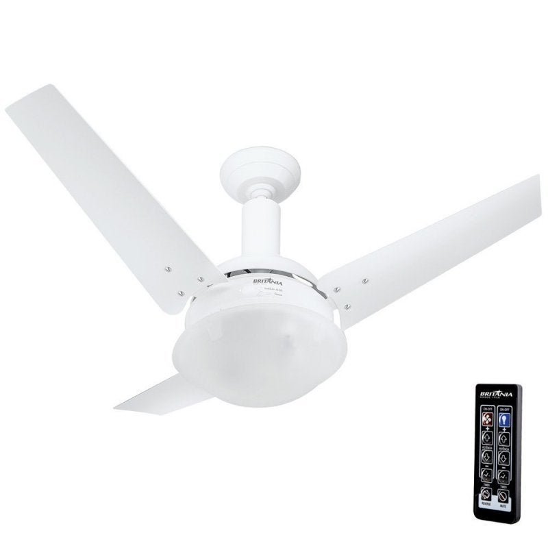Ventilador de Teto Britânia Cancun, 126W, 3 Velocidades, Controle ...