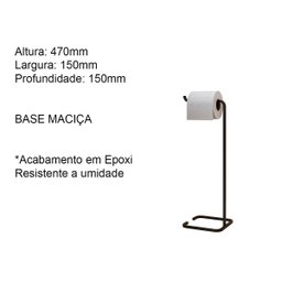 Kit Acessórios para Bannheiro Lixeira Suporte Papel Higiênico e Porta Toalha Duplo - ÉdeCasaMóveis                                              - 13