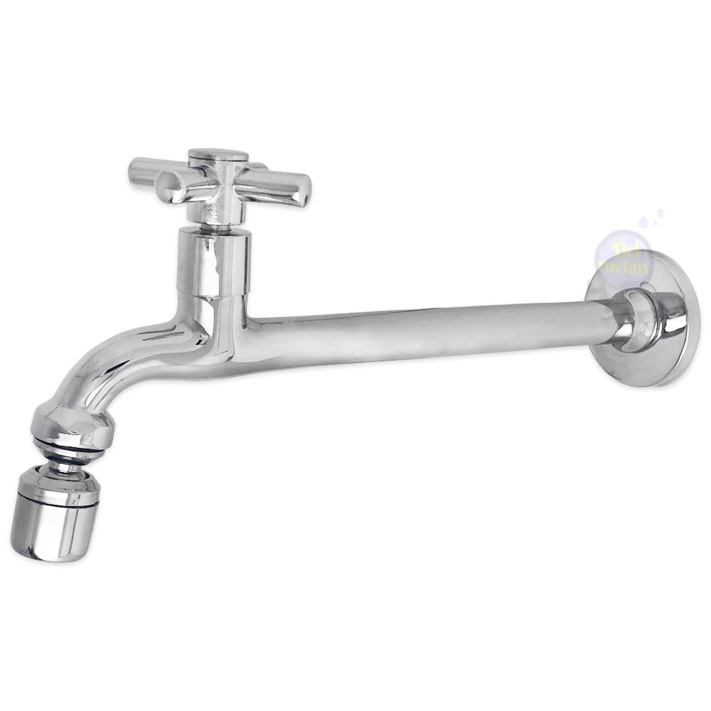 Torneira Tanque Reta Metal Bico Móvel Parede 18cm 1/4v C31 Casagrande Mundial - 1