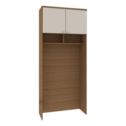 Guarda Roupa Modulado Ponte 2 Portas 2450x1000mm Setiba Plus Rimo Carvalho/palha