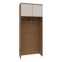 Ver imagem 1 de Guarda Roupa Modulado Ponte 2 Portas 2450x1000mm Setiba Plus Rimo Carvalho/palha