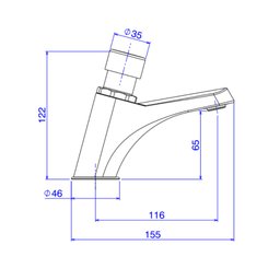 Torneira Lavatório Temporizada 1173c Cromada - Deca - 3