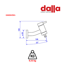 Torneira Tanque Deca Link Cromada de Parede Bico Mangueira - 4 Torneira Tanque Deca Link Cromada de Parede Bico Mangueira - 4