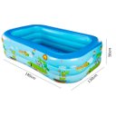 Ver imagem 2 de Piscina Inflável Infantil Retangular Suplayer Family Funpool Azul 380 Litros