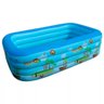 Piscina Inflável Infantil Retangular Suplayer Family Funpool Azul 380 Litros - 12