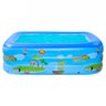Piscina Inflável Infantil Retangular Suplayer Family Funpool Azul 380 Litros - 11