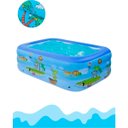 Ver mais imagens de Piscina Inflável Infantil Retangular Suplayer Family Funpool Azul 380 Litros