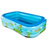 Piscina Inflável Infantil Retangular Suplayer Family Funpool Azul 380 Litros - 1