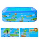 Ver imagem 3 de Piscina Inflável Infantil Retangular Suplayer Family Funpool Azul 380 Litros