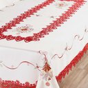 Ver imagem 3 de Toalha de Mesa Retangular 180x225cm Natal 102 - Rafimex Branca/vermelho