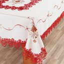 Ver imagem 2 de Toalha de Mesa Retangular 180x225cm Natal 102 - Rafimex Branca/vermelho