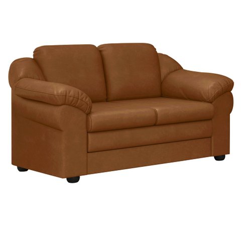 Sofá Living 2 Lugares 157cm Áurea Courino Caramelo - Sallar Home