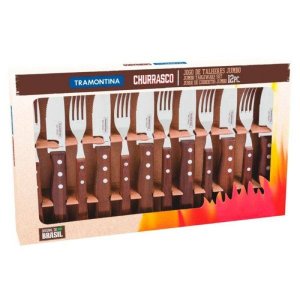 Jogo De Talheres Para Churrasco 12 Peças - 22299059 - Tramontina