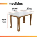 Ver imagem 4 de Conjunto de Jantar Nadine 4 Lugares Mesa 120cm Tampo MDF com Vidro Cinza Viero Móveis