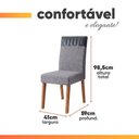 Ver imagem 5 de Conjunto de Jantar Nadine 4 Lugares Mesa 120cm Tampo MDF com Vidro Cinza Viero Móveis