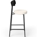 Ver imagem 6 de Kit 02 Banquetas Baixa Cozinha Sala Jantar Bancada Milão L02 Couríssimo Preto Linho Cru - lyam decor