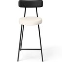 Ver imagem 5 de Kit 02 Banquetas Baixa Cozinha Sala Jantar Bancada Milão L02 Couríssimo Preto Linho Cru - lyam decor