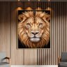 Quadro Decorativo Animais Majestade Felina com Moldura Dourada - 90x60 Cm - 2