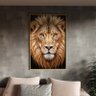 Quadro Decorativo Animais Majestade Felina com Moldura Dourada - 90x60 Cm - 1