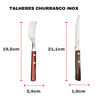 Jogo Para Churrasco Talheres Tramontina Aço Inox 12 Peças Polywood Faca e Garfo - 4