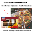 Ver imagem 5 de Jogo Para Churrasco Talheres Tramontina Aço Inox 12 Peças Polywood Faca e Garfo